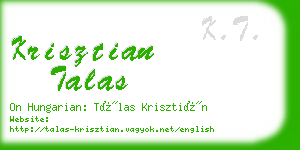 krisztian talas business card